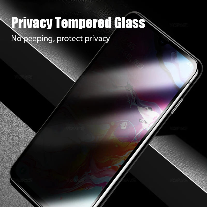 Tempered glass privacy screen